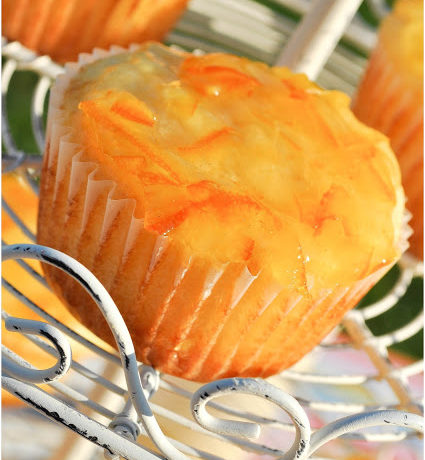 Orange-Yogurt Muffins with Marmalade Glaze & Brunch