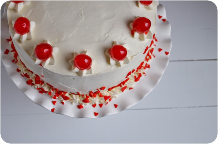 Cherry Almond Sour Cream Cake | www.lemon-sugar.com