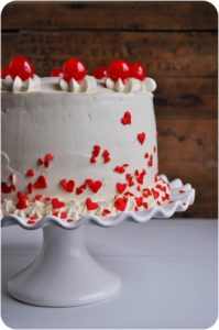 Cherry Almond Sour Cream Cake