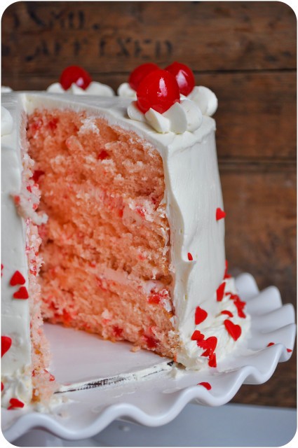 Cherry Almond Sour Cream Cake | www.lemon-sugar.com