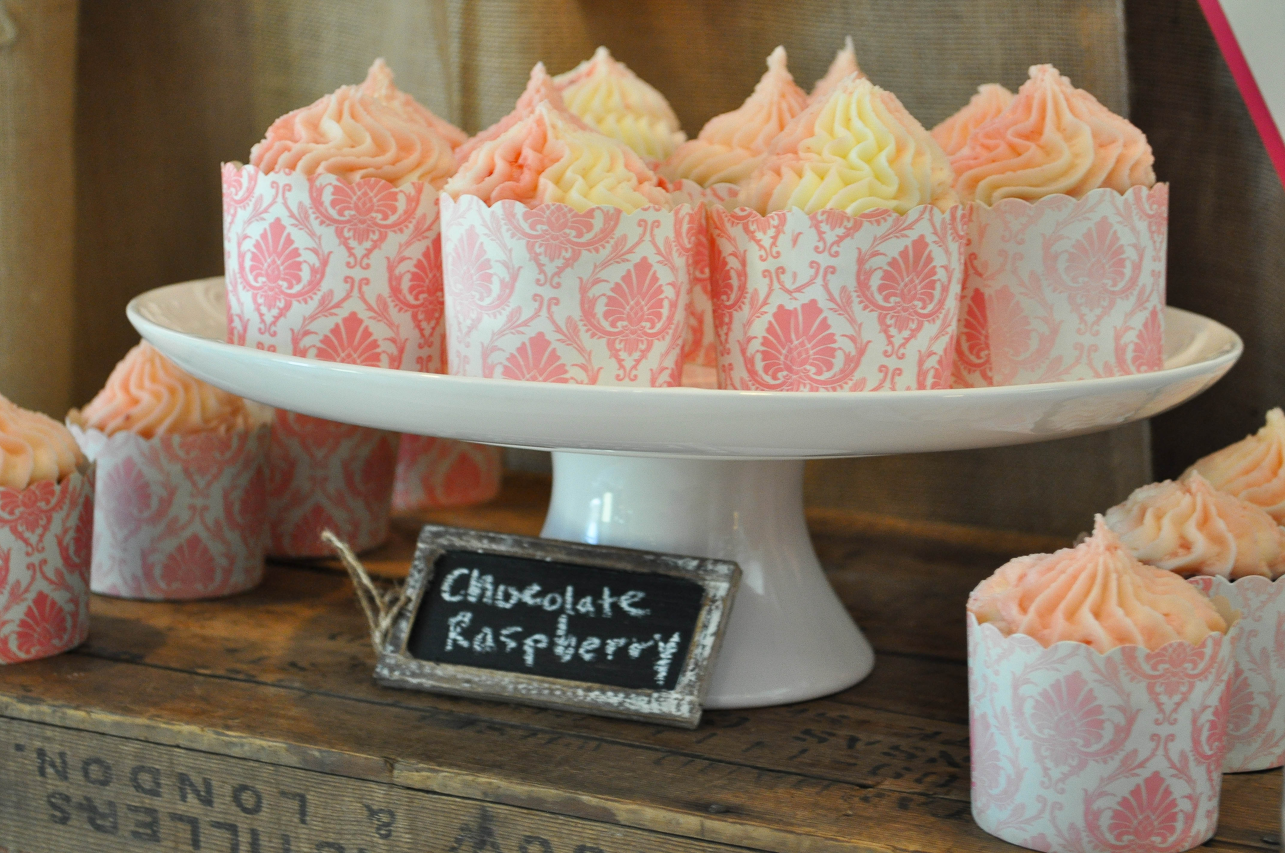 Chocolate Raspberry Cupcakes & A Bridal Shower