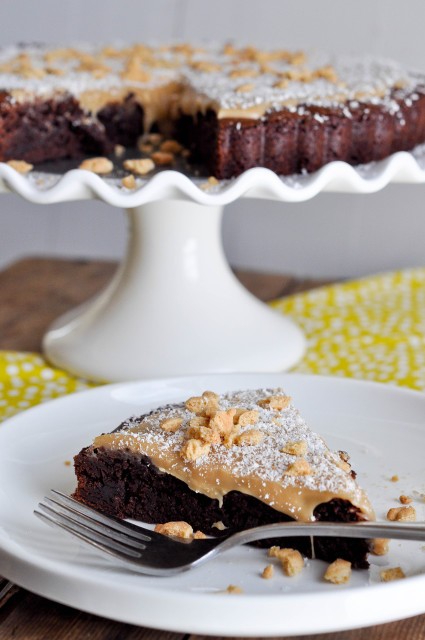 Brownie Tart with White Chocolate Biscoff Ganache