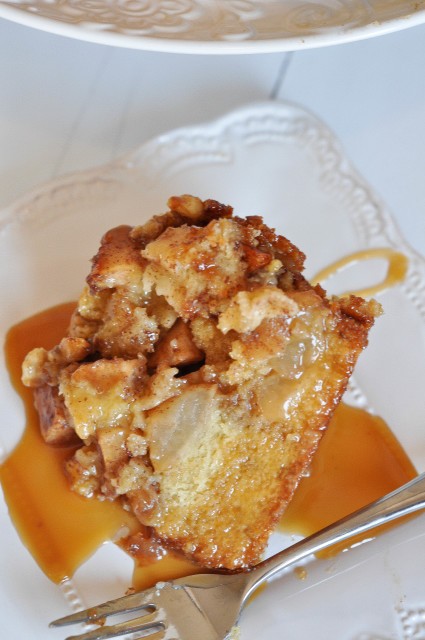 IIrish Apple Cake with Irish Whiskey Caramel Sauce