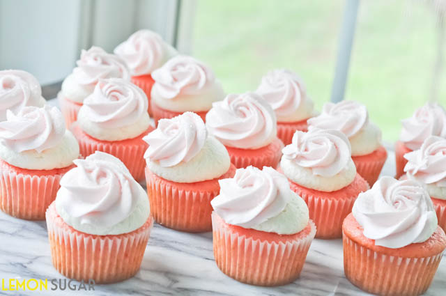 Strawberry Cupcakes with Ice Cream Buttercream | www.lemon-sugar.com