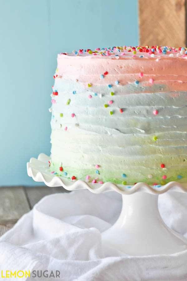 Five Layer Celebration Cake | www.lemon-sugar.com