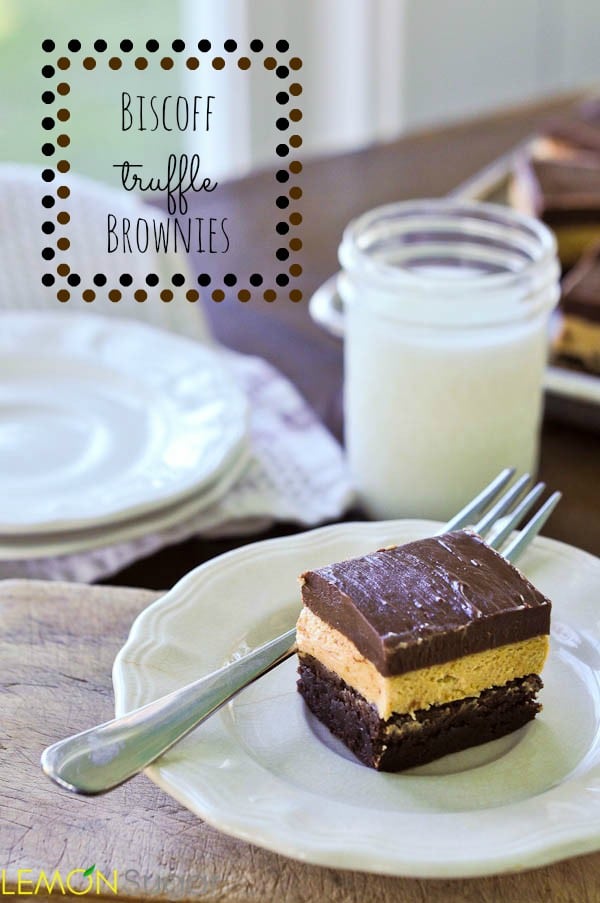 Biscoff Truffle Brownies | www.lemon-sugar.com