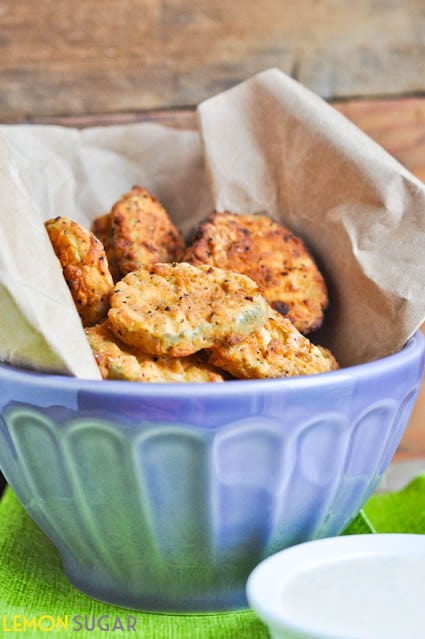 Deep Fried Pickles with Spicy Ranch | www.lemon-sugar.com