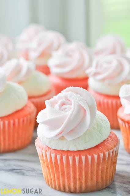 Strawberry Cupcakes with Ice Cream Buttercream | www.lemon-sugar.com