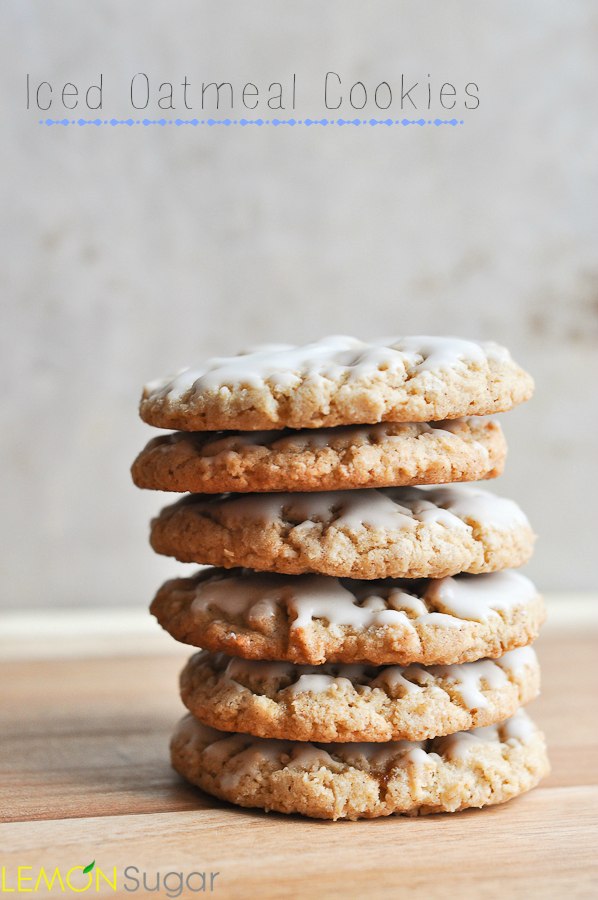 Iced Oatmeal Cookies | www.lemon-sugar.com