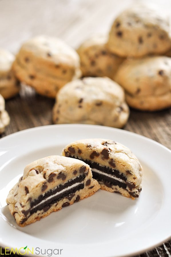 Oreo stuffed chocolate 2024 chip cookies