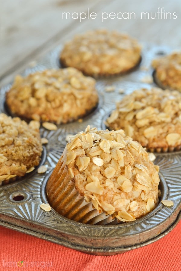 Maple Oat Muffins | www.lemon-sugar.com