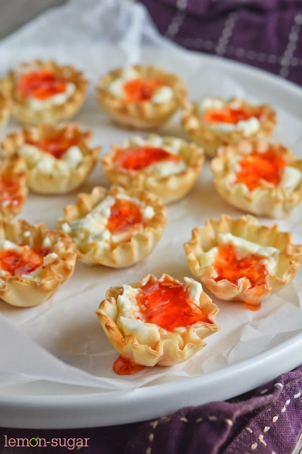 Cream Cheese and Pepper Jelly Fillo Cups | lemon-sugar.com