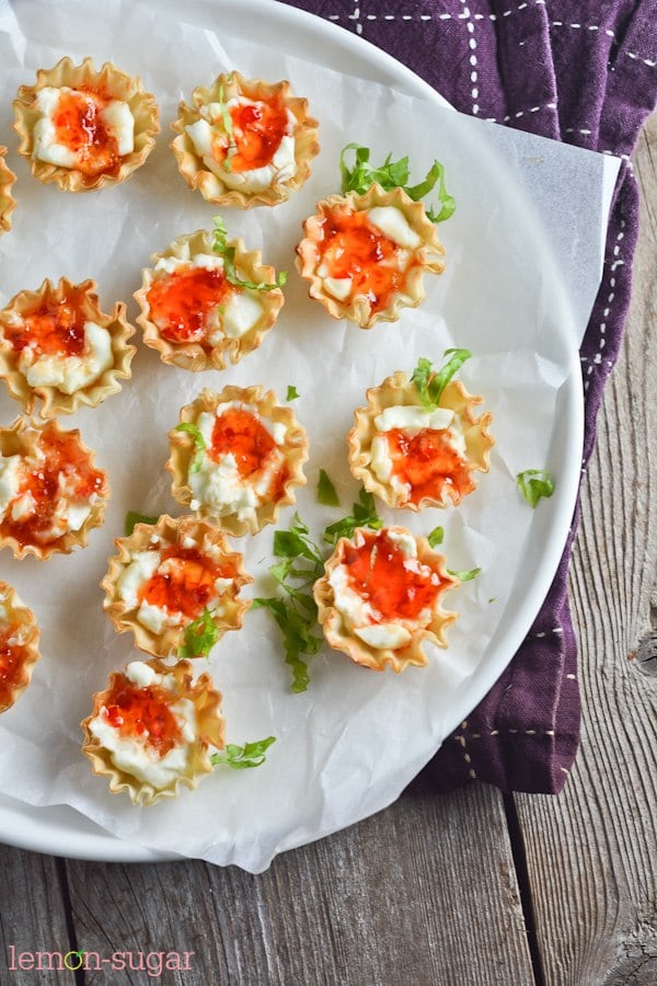 Cream Cheese and Pepper Jelly Fillo Cups | lemon-sugar.com