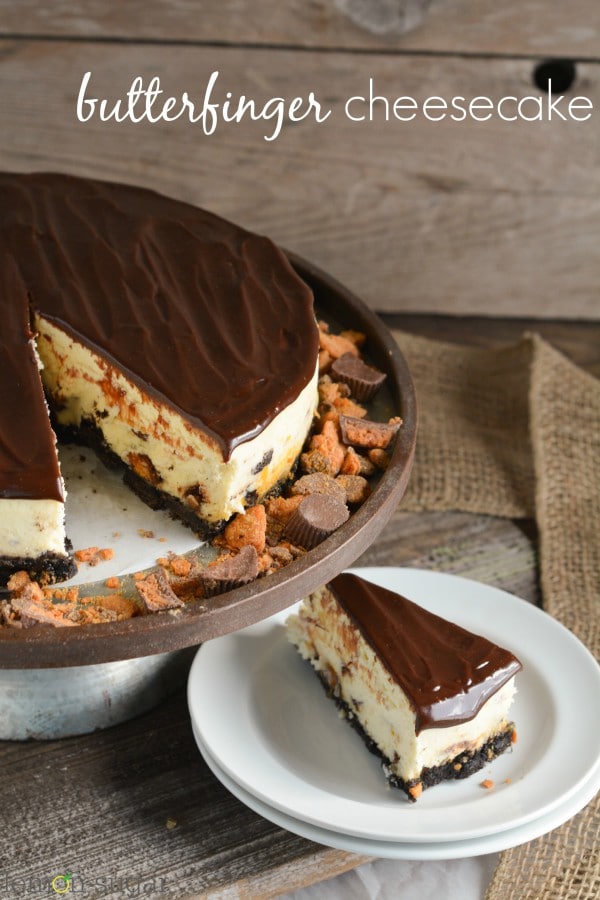 Butterfinger Cheesecake | lemon-sugar.com