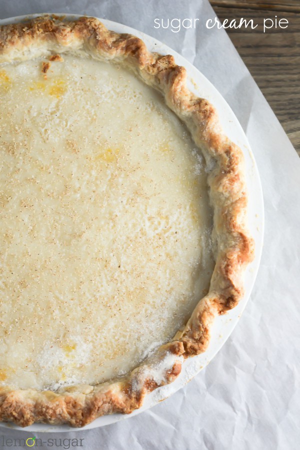 Sugar Cream Pie - lemon-sugar.com a