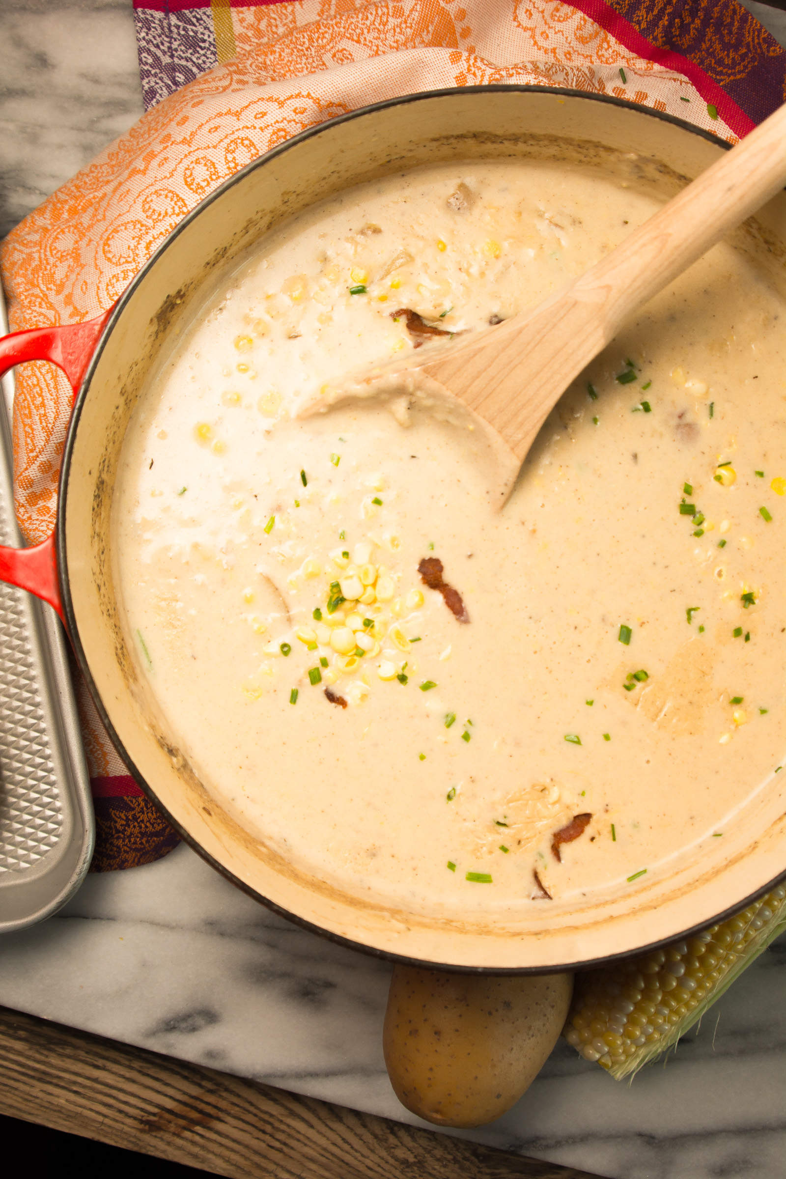 Summer Corn & Bacon Chowder - lemon-sugar.com