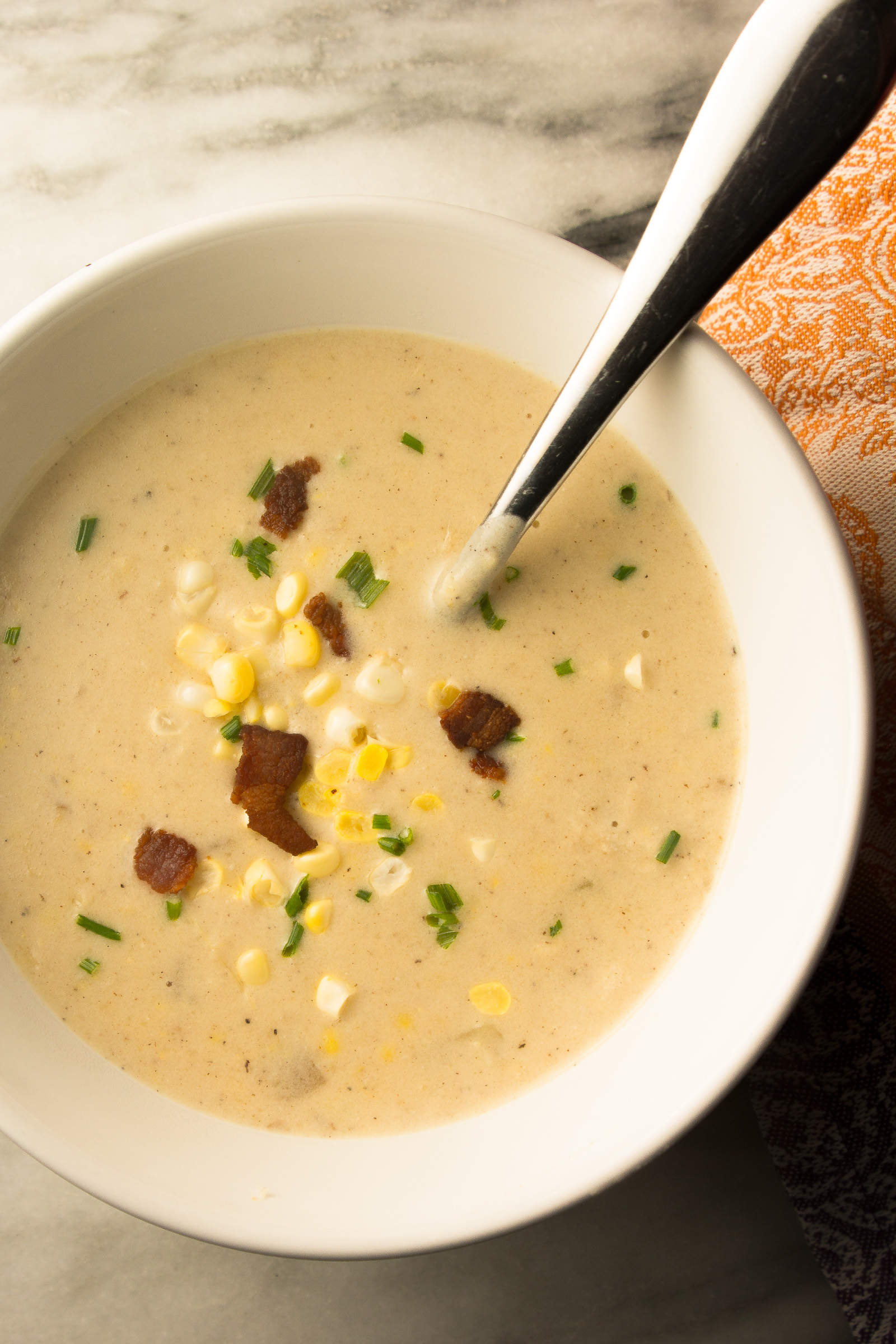 Summer Corn & Bacon Chowder - lemon-sugar.com