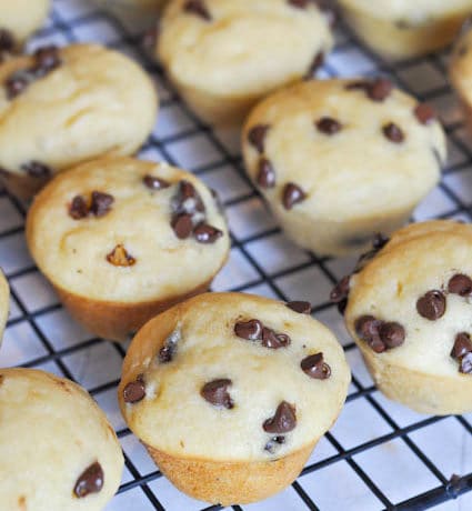 Mini Chocolate Chip Pancake Muffins